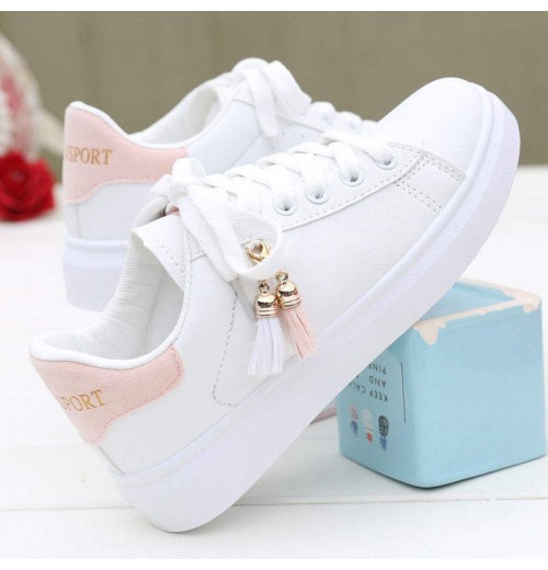 Customizable White Summer Running Sneakers for Girls - Flat Sport Shoes with Personalized Logos Customizable White Summer Running Sneakers for Girls - Flat Sport Shoes with Personalized Logos