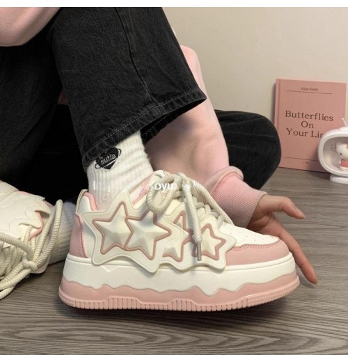 Color blocked thick soled star flat shoes for women in spring new niche versatile casual shoes daily work soft soled shoes Color blocked thick soled star flat shoes for women in spring new niche versatile casual shoes daily work soft soled shoes