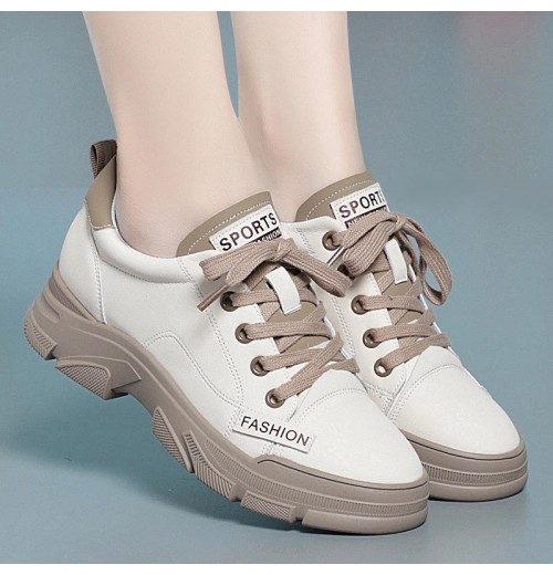 2024 Fashion casual shoes women soft soles comfortable thick soles lace-up small casual women's shoes 2024 Fashion casual shoes women soft soles comfortable thick soles lace-up small casual women's shoes